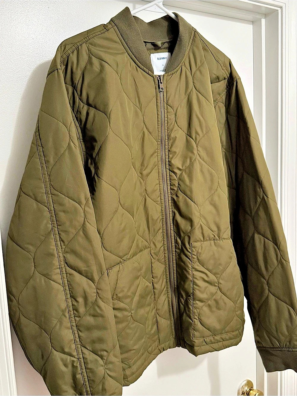 Old Navy Quilted Bomber Jacket Green XL
